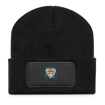 Saubazi - Wiesn Bayern - Recycelte Patch Beanie - Schwarz - Vorne