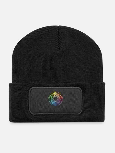 Sun Beams - Recycled Patch Beanie - black