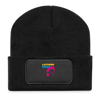 Latscho Balle - Recycelte Patch Beanie - Schwarz - Vorne