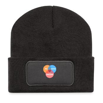 me + Hunde + Speck - Recycelte Patch Beanie - Dunkelgrau - Vorne