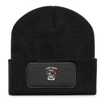 True colors, love - Recycled Patch Beanie - black - Front