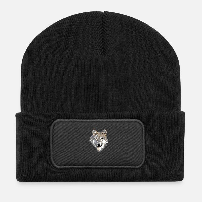 le loup - Beanie recyclé à patch - noir