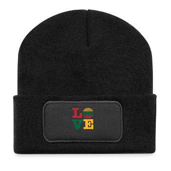 COEUR LITUANIE - Beanie recyclé à patch - noir - Devant