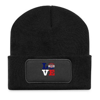 COEUR CROATIE - Beanie recyclé à patch - noir - Devant