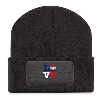 COEUR CROATIE - Beanie recyclé à patch - charbon - Devant