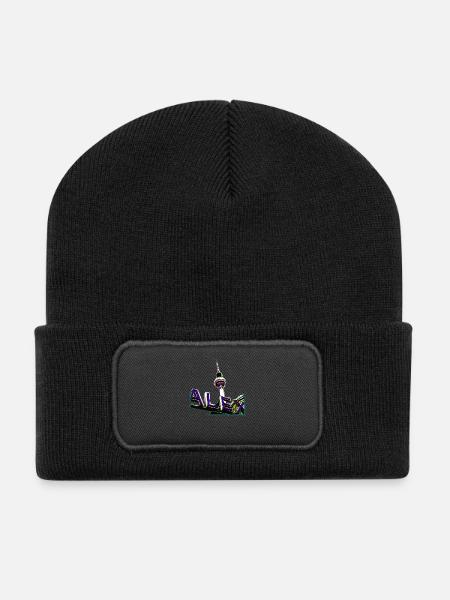 Alex Bleu - Beanie recyclé à patch - noir