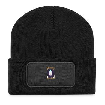 DAS MIT DEN MENSCHEN HABE ICH WIRKLICH VERSUCHT! - Recycelte Patch Beanie - Schwarz - Vorne