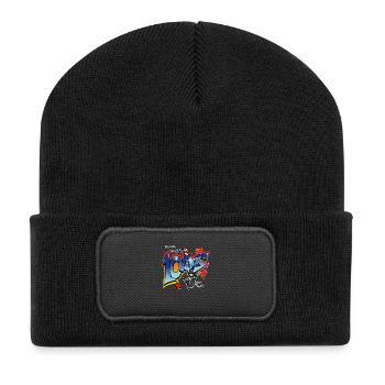 10 ans - Beanie recyclé à patch - noir - Devant