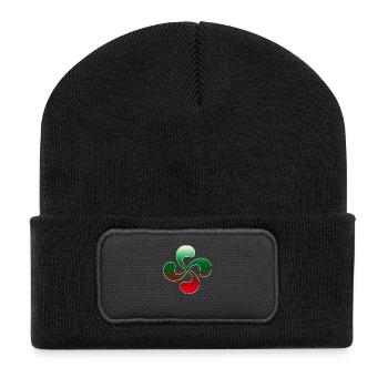 Croix Basque design 101 - Beanie recyclé à patch - noir - Devant