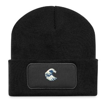 tsunami - Beanie recyclé à patch - noir - Devant