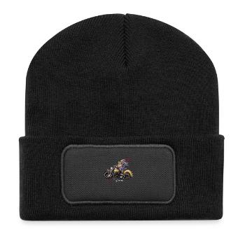 Mammouth Titine - Beanie recyclé à patch - noir - Devant