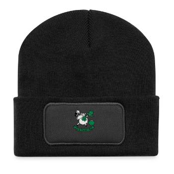st_pattricks_sheep_b - Beanie recyclé à patch - noir - Devant