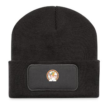 Chemise de licorne fun, cadeau animaux paresseux - Beanie recyclé à patch - charbon - Devant