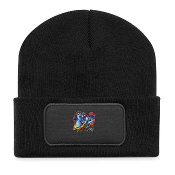 18 ans - Beanie recyclé à patch - noir - Devant