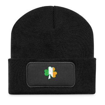 Drapeau irlandais en - Beanie recyclé à patch - noir - Devant