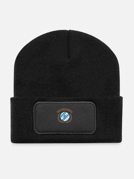 München - Recycelte Patch Beanie - Schwarz