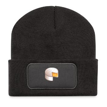 camenbert kawaii - Beanie recyclé à patch - charbon - Devant