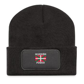 Basque flag Ikurrina power - Recycled Patch Beanie - dark grey - Front