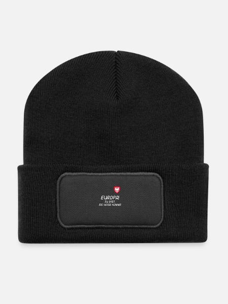 Europa - Die Hesse komme - Recycelte Patch Beanie - Schwarz