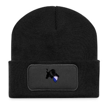 zürich löwe - Recycelte Patch Beanie - Schwarz - Vorne