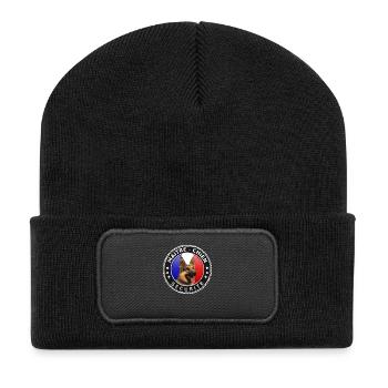 Ecusson rond noir Maitre-Chien Berger allemand - Beanie recyclé à patch - noir - Devant