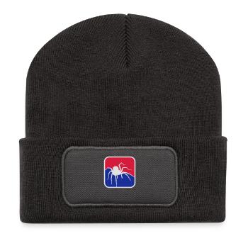 Spider Logo - Beanie recyclé à patch - charbon - Devant