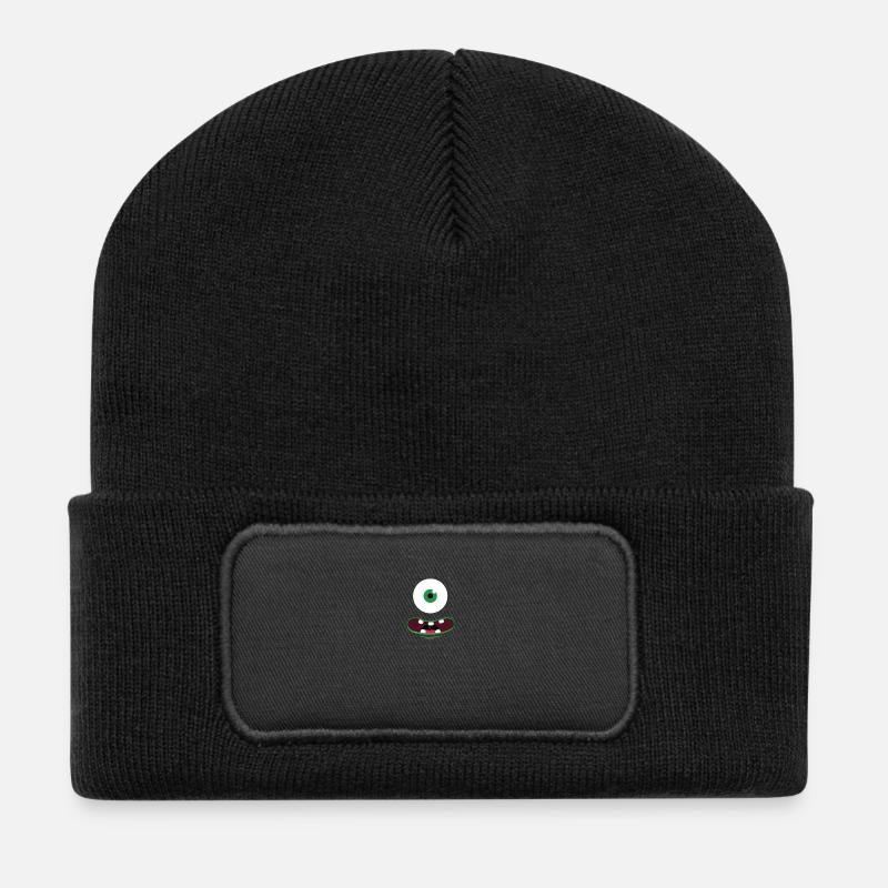 Little Monster - Beanie recyclé à patch - noir