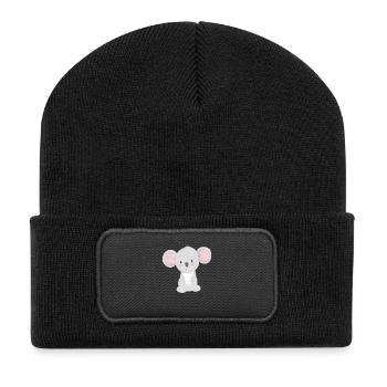 Koala - Recycelte Patch Beanie - Schwarz - Vorne