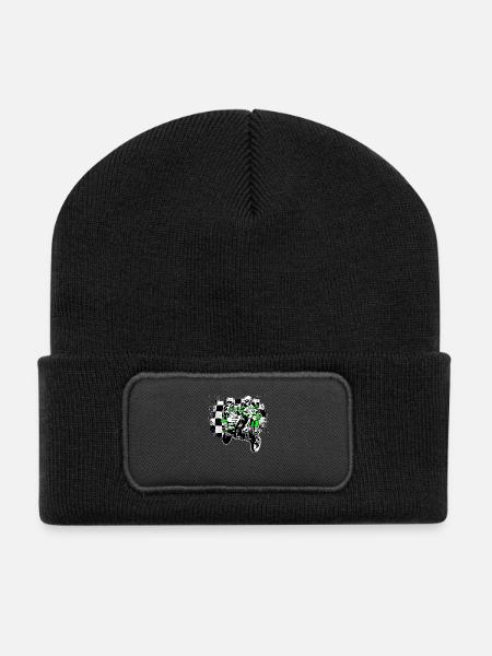 Sidecar MotoCross - Recycelte Patch Beanie - Schwarz