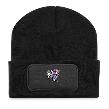 Speedway - Union Jack - UK Flag - Recycelte Patch Beanie - Schwarz - Vorne