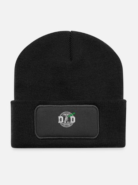 BEST DAD EVER - Recycled Patch Beanie - black