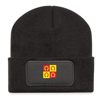 Farrier Hufschmied Maréchal Ferrant Blacksmith - Recycled Patch Beanie - dark grey - Front