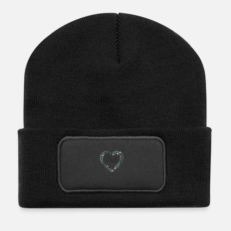 flora__bride - Recycelte Patch Beanie - Schwarz