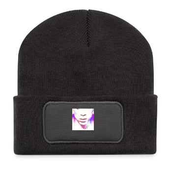 Mouthguard for P-rince fans | Purple Hero Mask - Recycled Patch Beanie - dark grey - Front