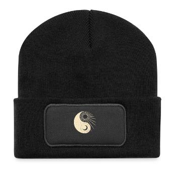 Équilibre cosmique - Beanie recyclé à patch - noir - Devant