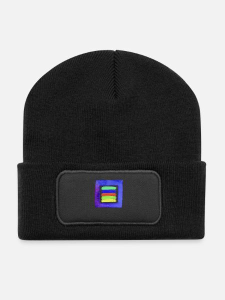 Colors of Life - Recycelte Patch Beanie - Schwarz