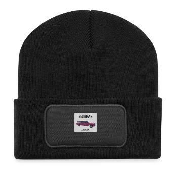 Old car in Seligman in Arizona, US Road 66 - Recycled Patch Beanie - black - Front