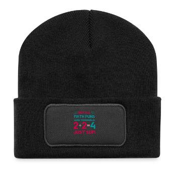 Not All Math Puns Are Terrible Just Sum Math Lover - Recycled Patch Beanie - black - Front