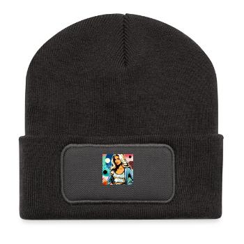 Femme d’affaires élégante - Beanie recyclé à patch - charbon - Devant