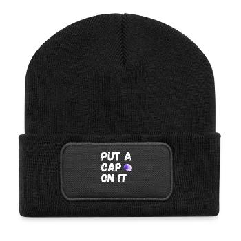 Put a cap on it - Recycled Patch Beanie - black - Front