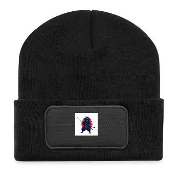Samurai: Die Krieger des alten Japan - Recycelte Patch Beanie - Schwarz - Vorne