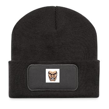 Die Essenz des Zorns: Eine explosive Grafik - Recycelte Patch Beanie - Dunkelgrau - Vorne