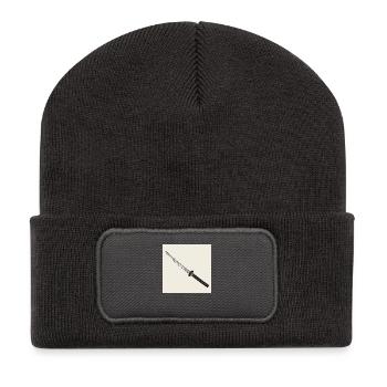 Samurai Sword: A Masterpiece of Blacksmithing - Recycled Patch Beanie - dark grey - Front