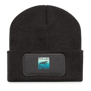 Shrimpin' Ain't Easy Shrimp Lover Seafood - Recycelte Patch Beanie - Dunkelgrau - Vorne