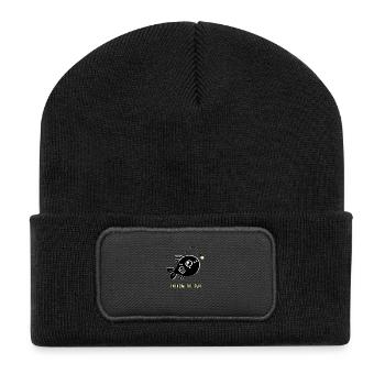 Les poissons-grenouilles suivent le soleil - Beanie recyclé à patch - noir - Devant