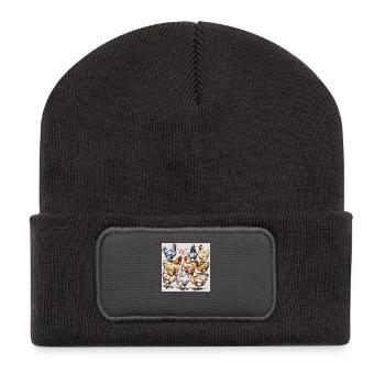 Poulets « Essayer de faire ça » - Beanie recyclé à patch - charbon - Devant