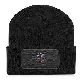 His Will His Way - Recycelte Patch Beanie - Schwarz - Vorne