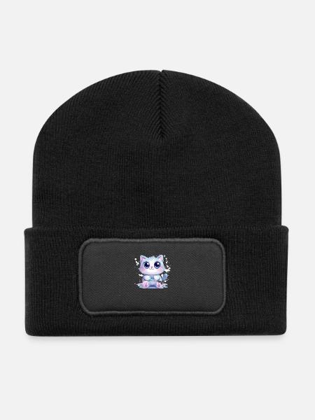 Cat - Recycled Patch Beanie - black