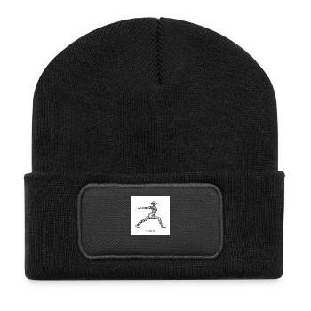 Yoga - Beanie recyclé à patch - noir - Devant