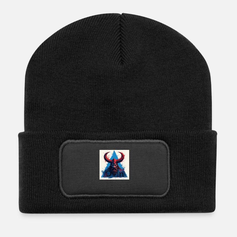 Odin - Recycelte Patch Beanie - Schwarz